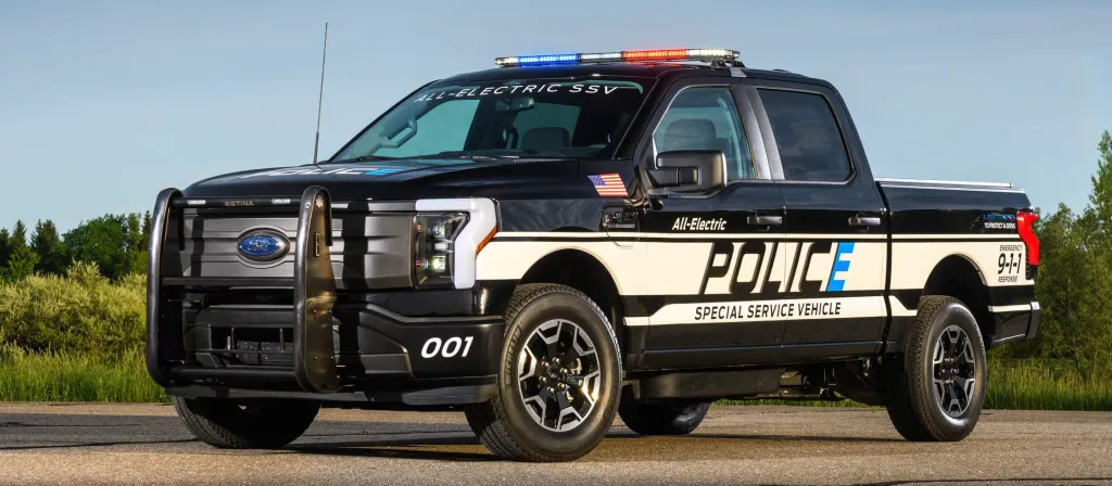 Ford F-150 Lightning police electric pickup truck