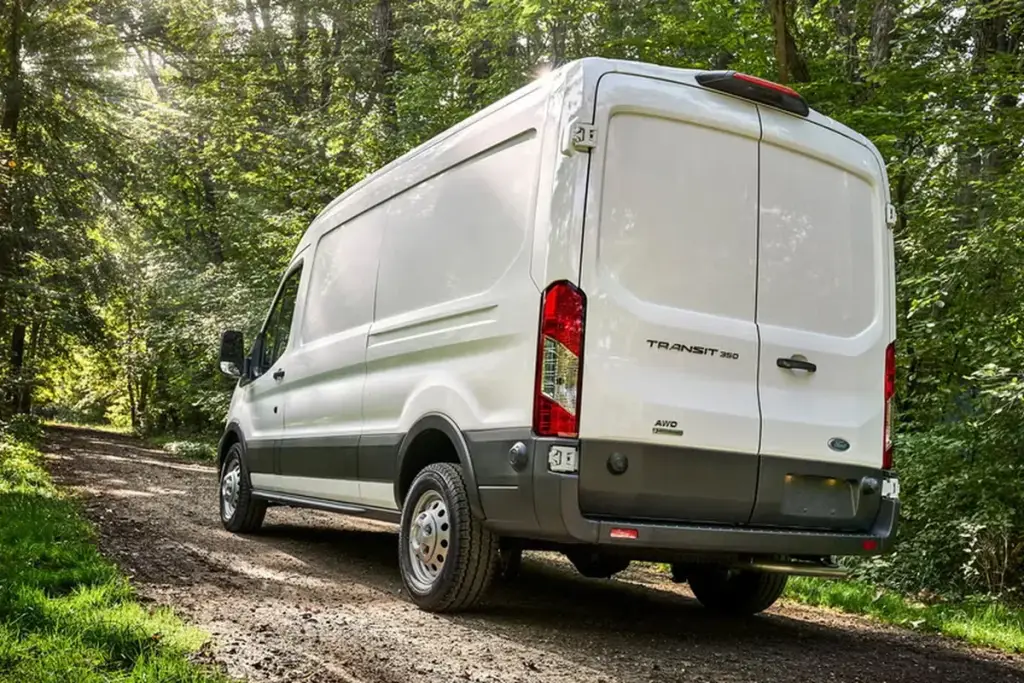 Ford Transit van upfit as an enclosed mobile workshop